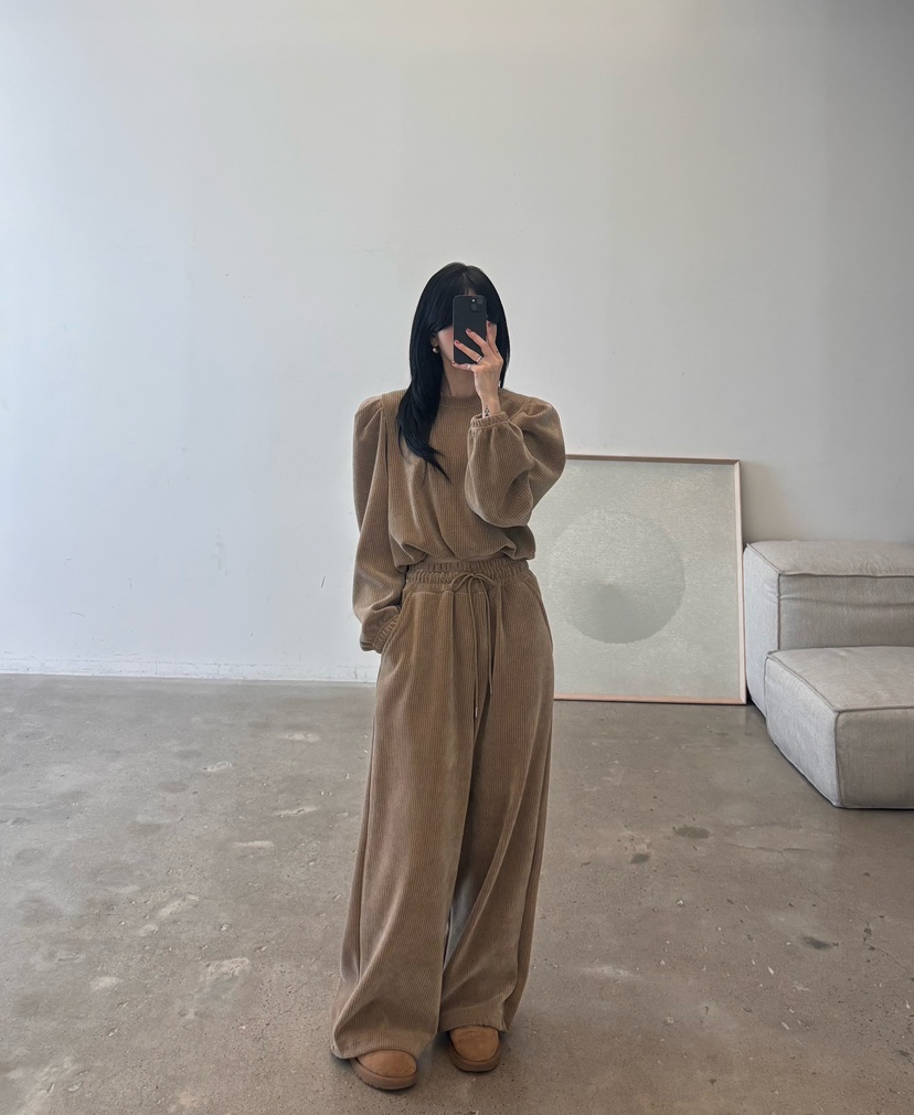 AMUSE SEOUL東大門直郵女裝新品熱賣休閑推薦休閑褲華夫格AMUSE SEOUL休閑褲
