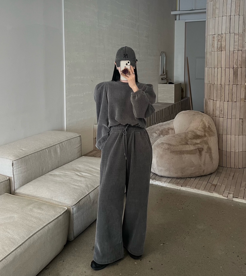 AMUSE SEOUL東大門直郵女裝新品熱賣休閑推薦休閑褲華夫格AMUSE SEOUL休閑褲