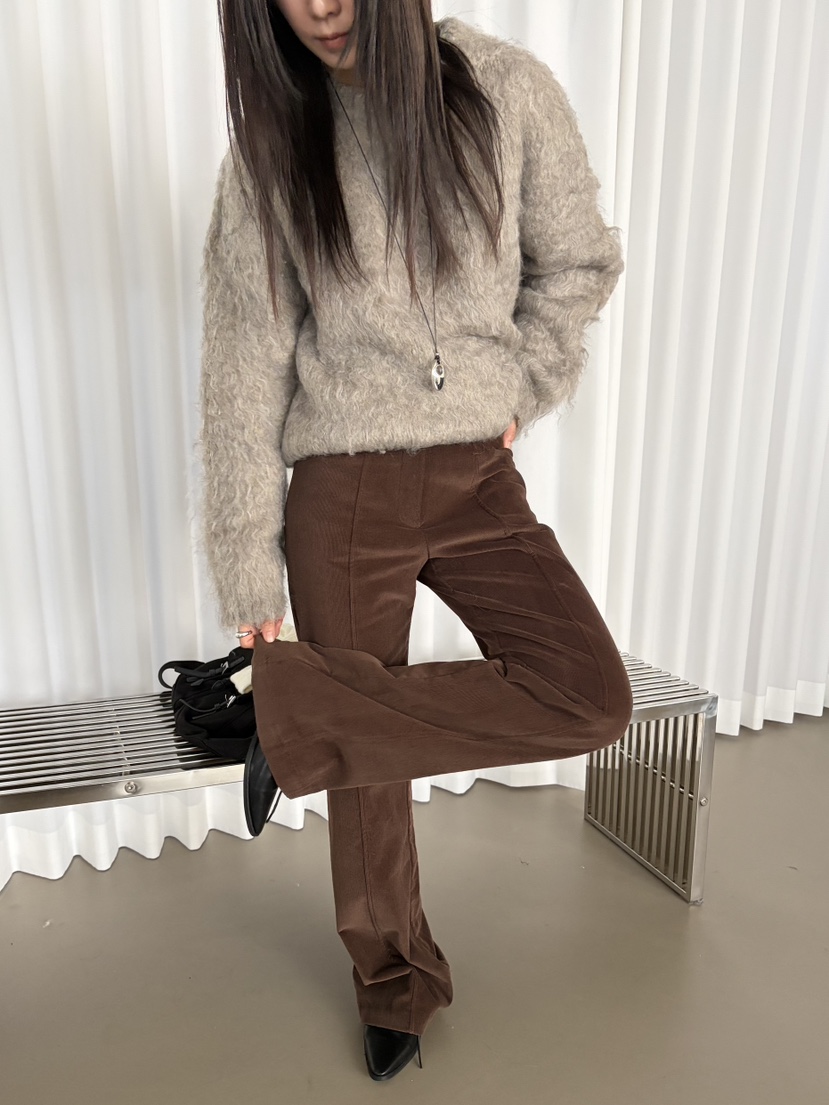 Verbena東大門代購女士新品真品推薦人氣休閑褲燈芯絨口袋Verbena休閑褲