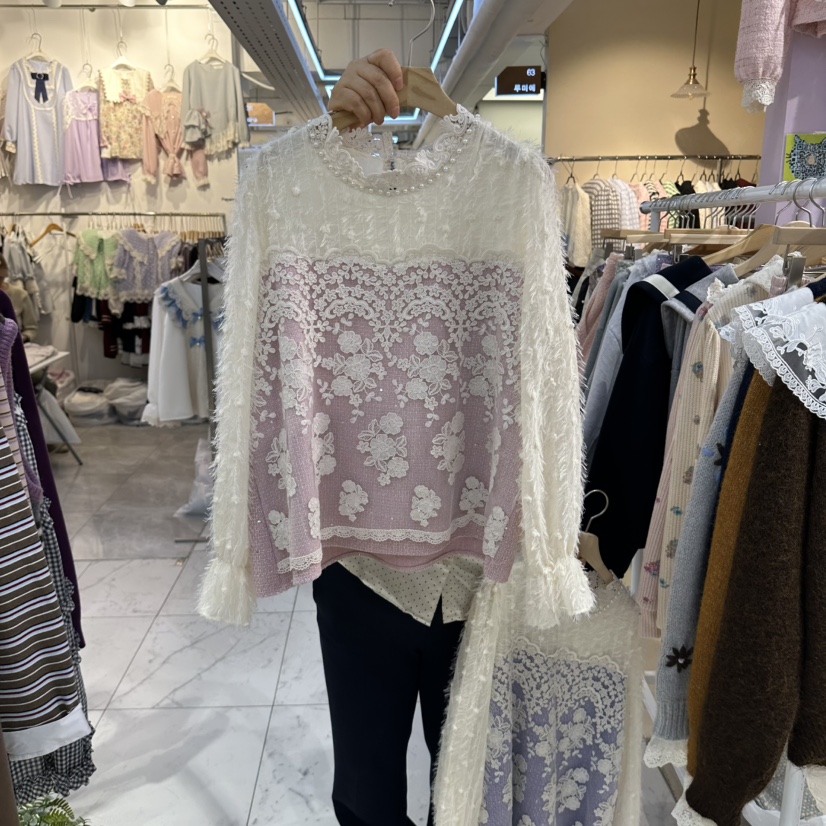 MS東大門實拍女士新款真品休閑熱賣人氣時尚推薦襯衫蕾絲衫MS襯衫/蕾絲衫圖色2