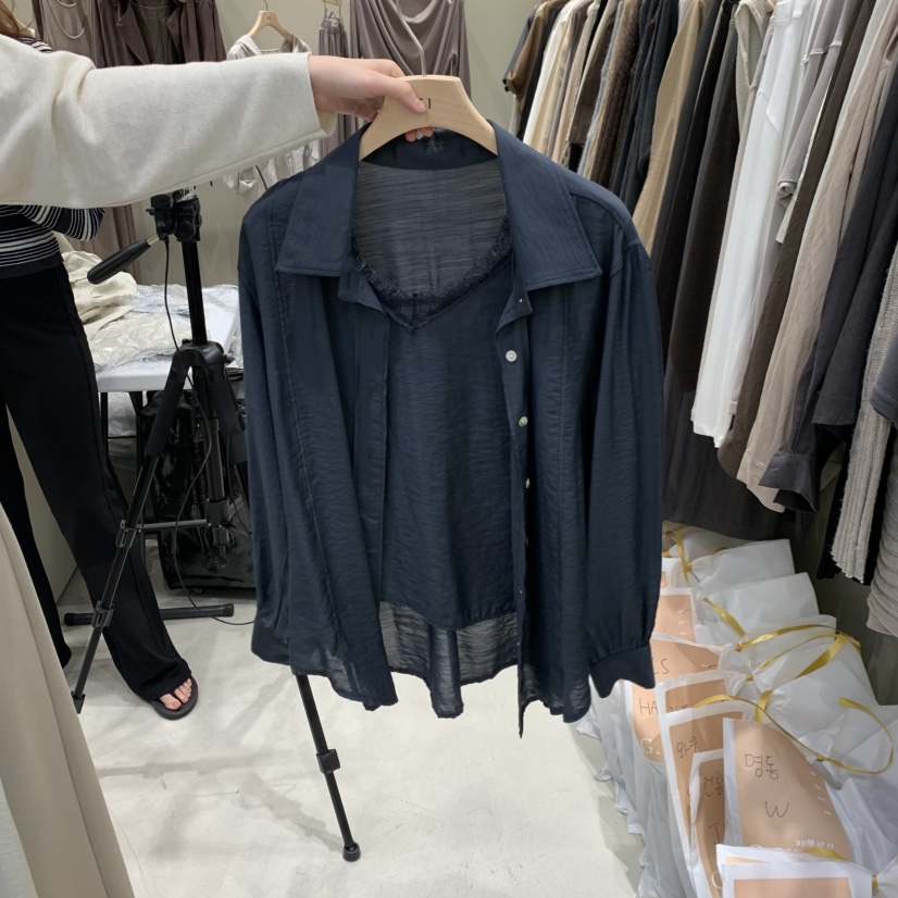G.I-L東大門直郵女士新品時尚人氣休閑襯衫蕾絲衫假兩件G.I-L襯衫/蕾絲衫圖色2