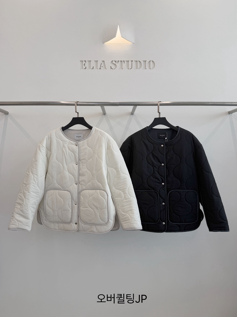 ELIA韓國直郵女士新款時尚真品人氣休閑推薦短款棉服絎縫棉ELIA STUDIO短款棉服