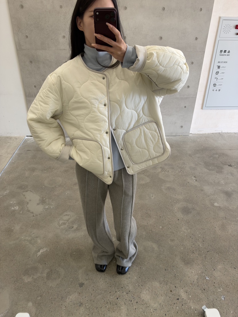 ELIA韓國直郵女士新款時尚真品人氣休閑推薦短款棉服絎縫棉ELIA STUDIO短款棉服