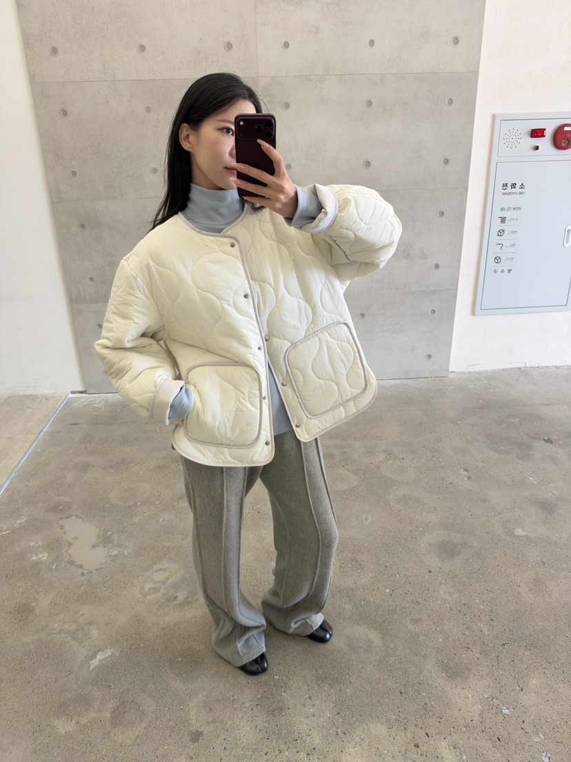 ELIA韓國直郵女士新款時尚真品人氣休閑推薦短款棉服絎縫棉ELIA STUDIO短款棉服