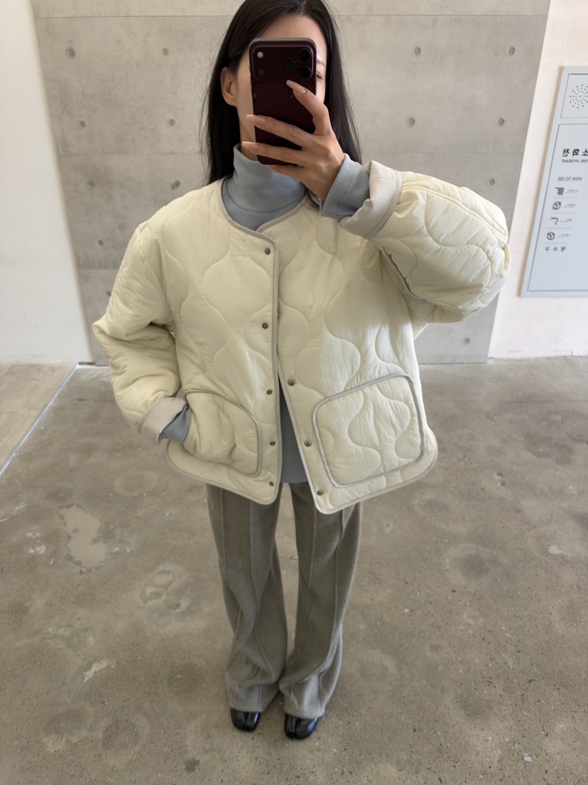 ELIA韓國直郵女士新款時尚真品人氣休閑推薦短款棉服絎縫棉ELIA STUDIO短款棉服