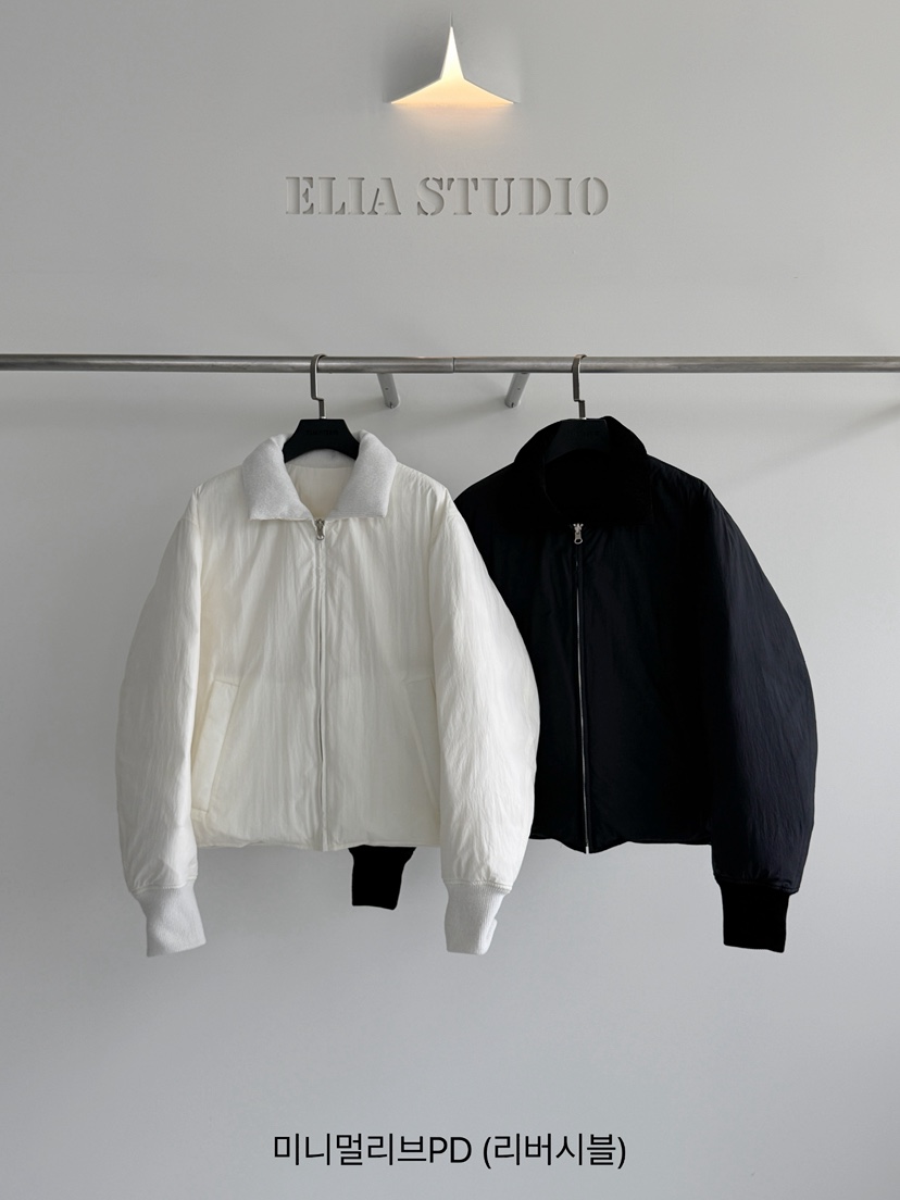 ELIA東大門實拍女士新款推薦時尚休閑短款羽絨服羽絨服雙面ELIA STUDIO短款羽絨服