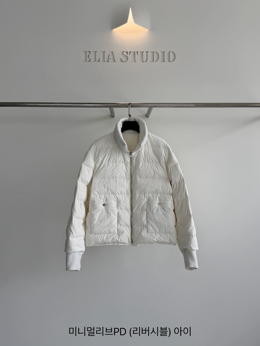 ELIA東大門實拍女士新款推薦時尚休閑短款羽絨服羽絨服雙面ELIA STUDIO短款羽絨服圖色1