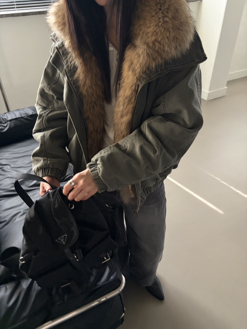 Verbena東大門代購女裝新品時尚熱賣人氣休閑夾克羽絨服鵝Verbena夾克圖色2