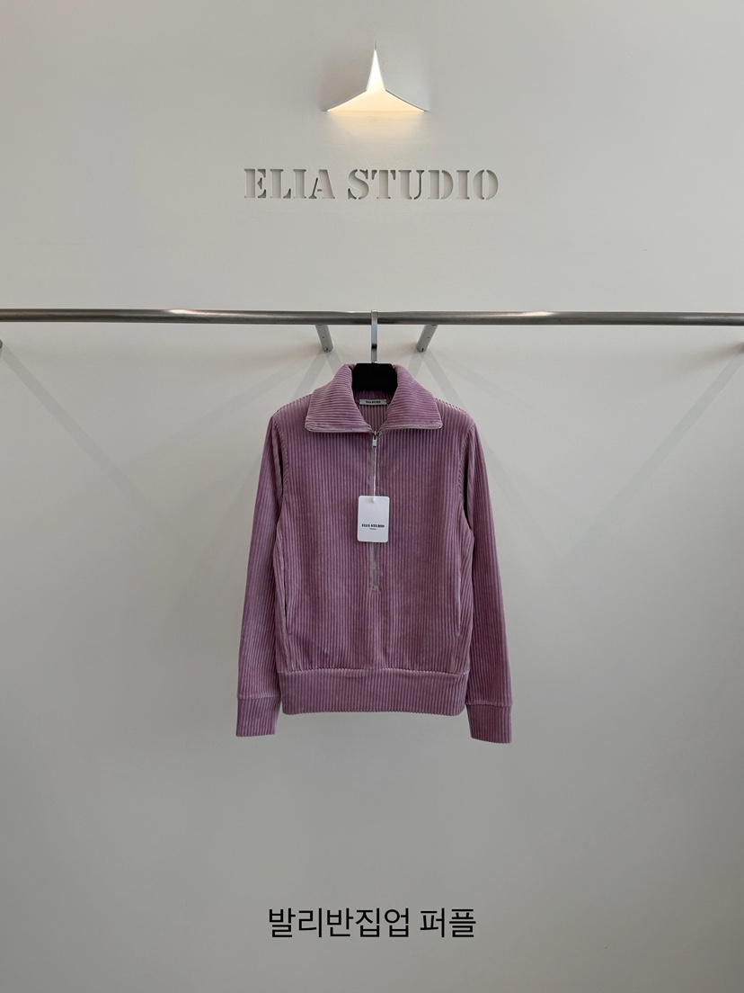ELIA韓國代購女士新品休閑推薦人氣熱賣真品時尚衛衣半拉鏈ELIA STUDIO衛衣圖色2