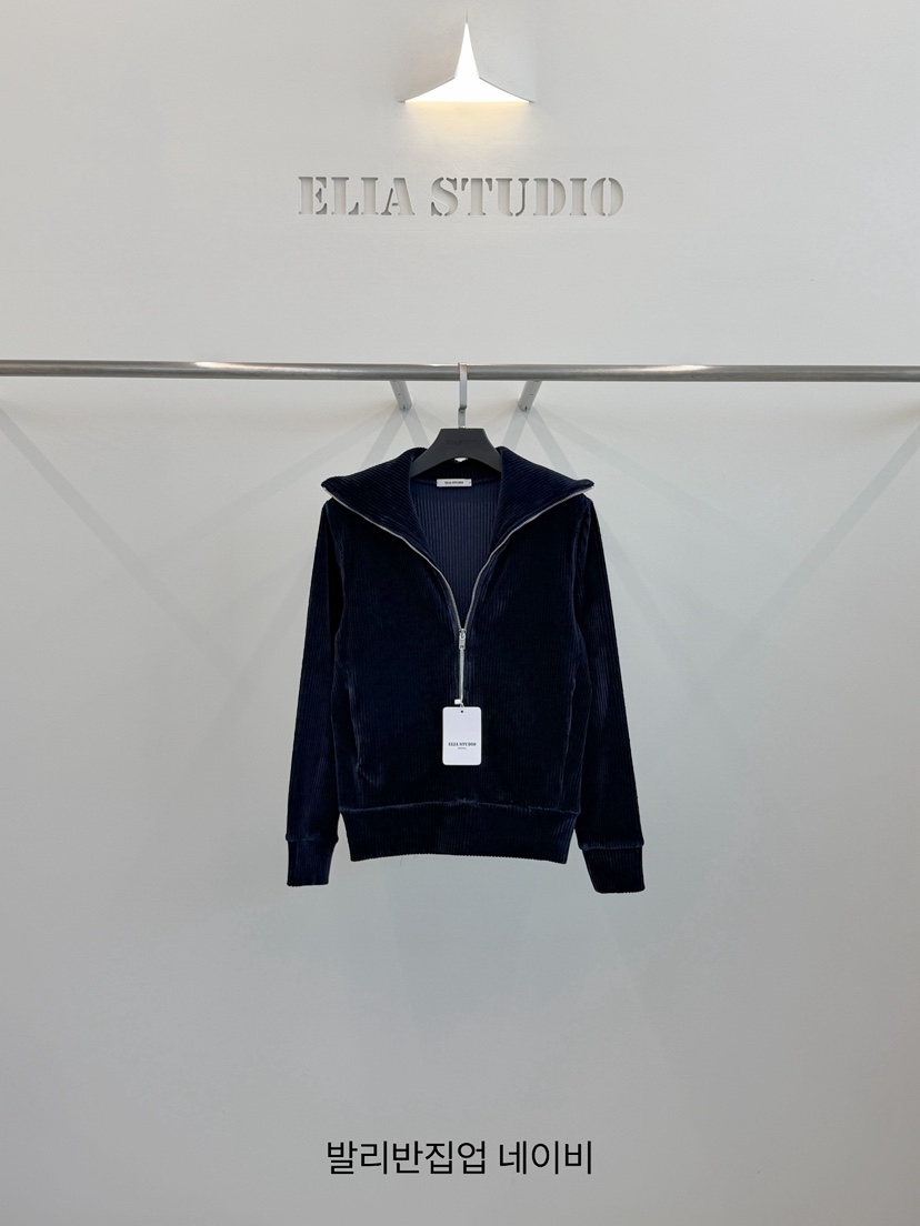 ELIA韓國代購女士新品休閑推薦人氣熱賣真品時尚衛衣半拉鏈ELIA STUDIO衛衣圖色7深藍色
