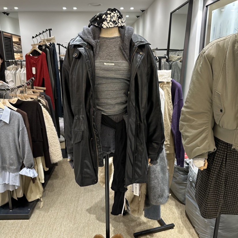 BRELLIN韓國代購女士新品真品休閑推薦時尚人氣皮衣不含內搭BRELLIN皮衣圖色1