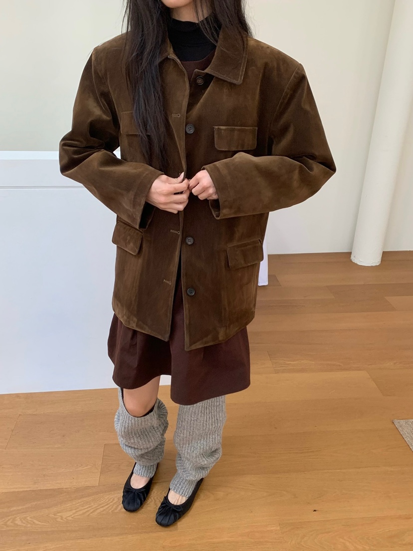 LOVEMYSANTA韓國代購女士新款熱賣人氣推薦真品時尚夾克絨LOVEMYSANTA夾克圖色1