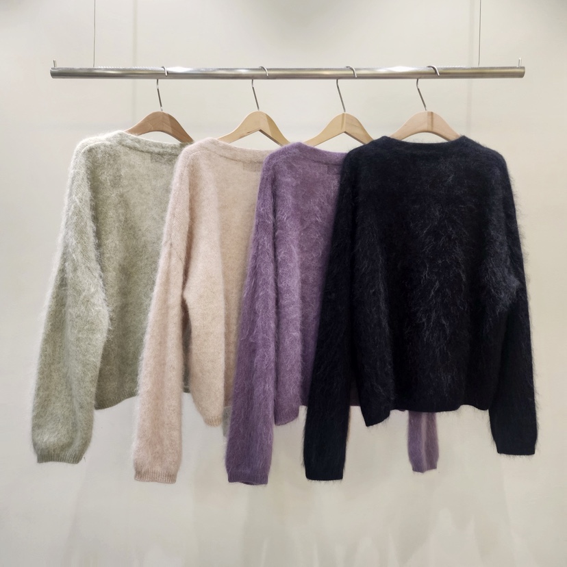 LA BLOOM韓國代購女士新品休閑推薦時尚開衫V領羊絨開衫La Bloom開衫
