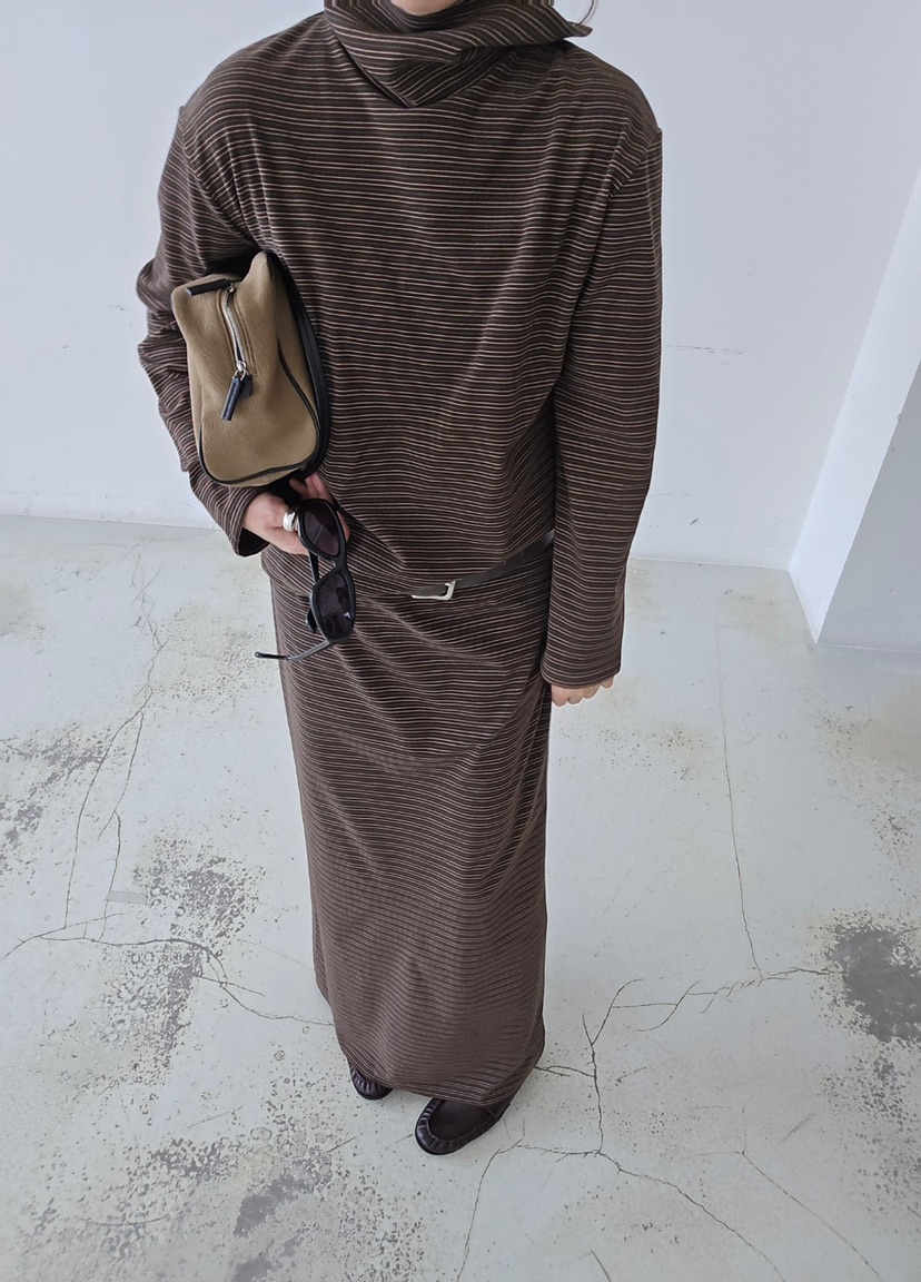 J SHOP東大門直郵女士新款人氣真品休閑熱賣長裙不含腰帶J_SHOP長裙圖色2