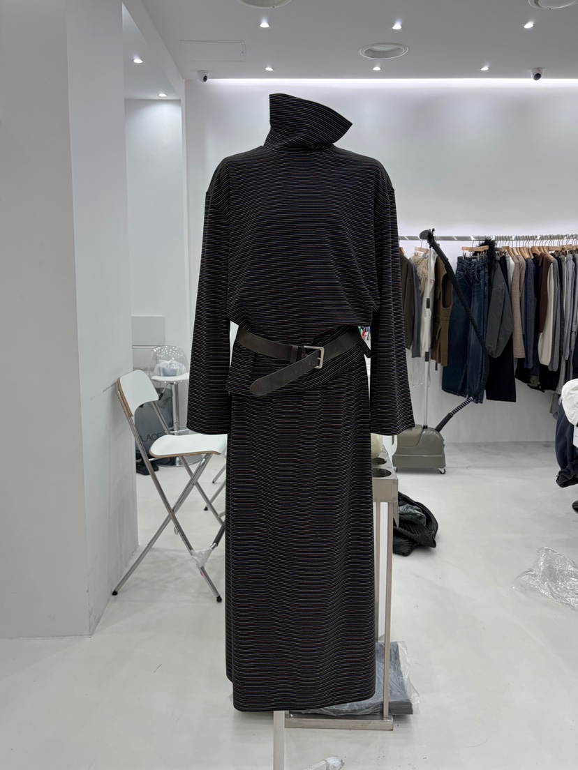 J SHOP東大門直郵女士新款人氣真品休閑熱賣長裙不含腰帶J_SHOP長裙圖色3黑色