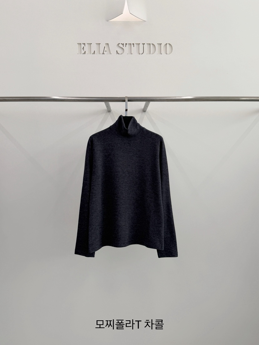 ELIA東大門代購女裝新品人氣真品推薦休閑熱賣時尚長袖T恤ELIA STUDIO長袖T恤圖色5墨色