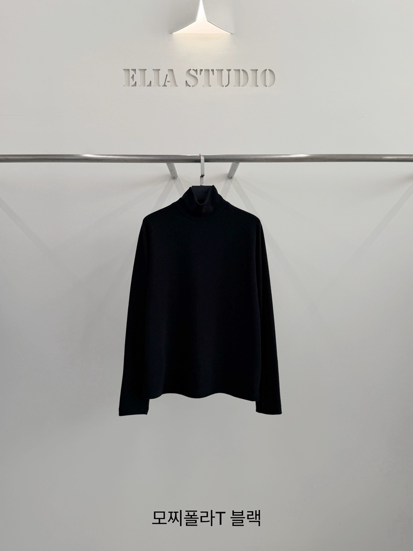 ELIA東大門代購女裝新品人氣真品推薦休閑熱賣時尚長袖T恤ELIA STUDIO長袖T恤圖色6黑色