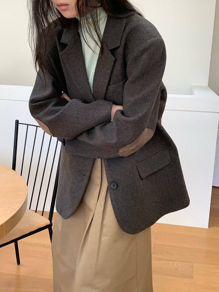 LOVEMYSANTA東大門代購女士新款真品休閑熱賣推薦夾克人字紋LOVEMYSANTA夾克圖色2