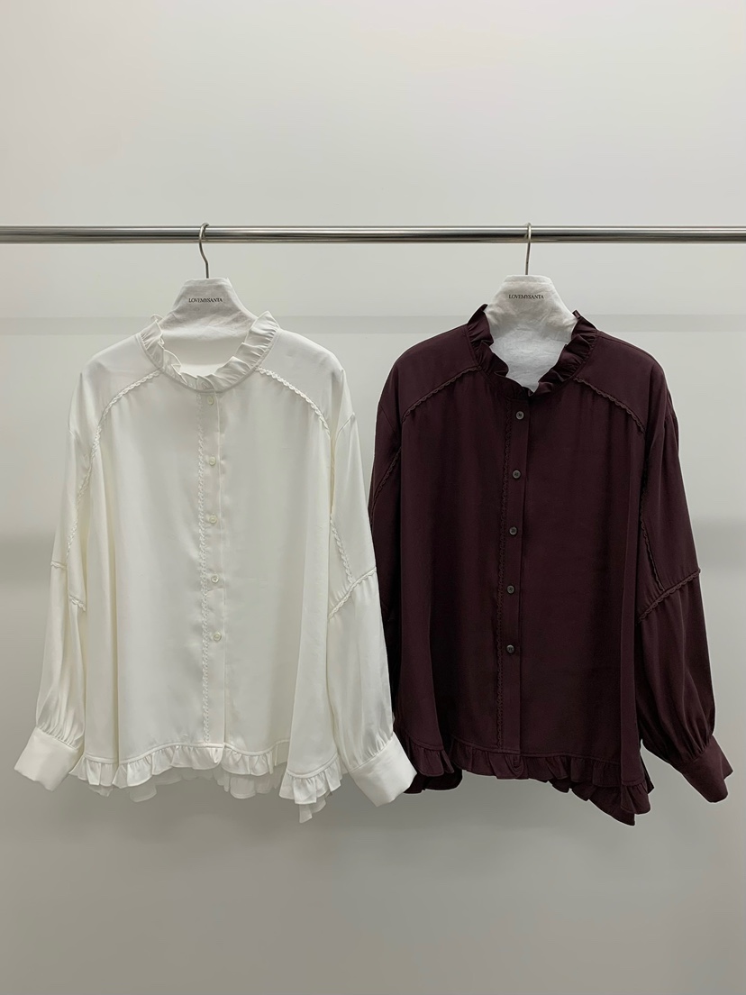 LOVEMYSANTA韓國代購女士新款真品休閑人氣時尚襯衫蕾絲衫LOVEMYSANTA襯衫/蕾絲衫