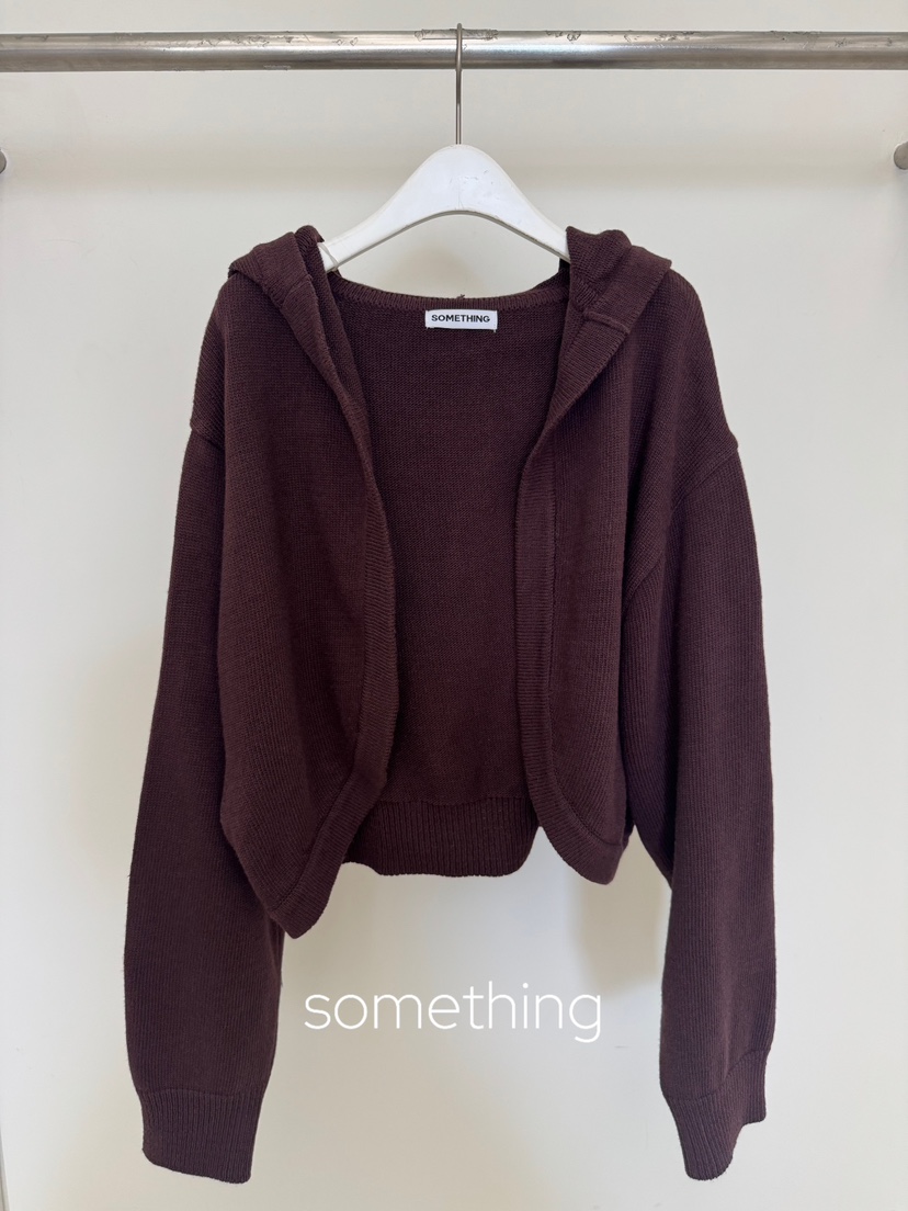 SOMETHING-L/FANCY東大門實拍女士新品休閑開衫連帽針織衫SOMETHING-L/FANCY開衫圖色3