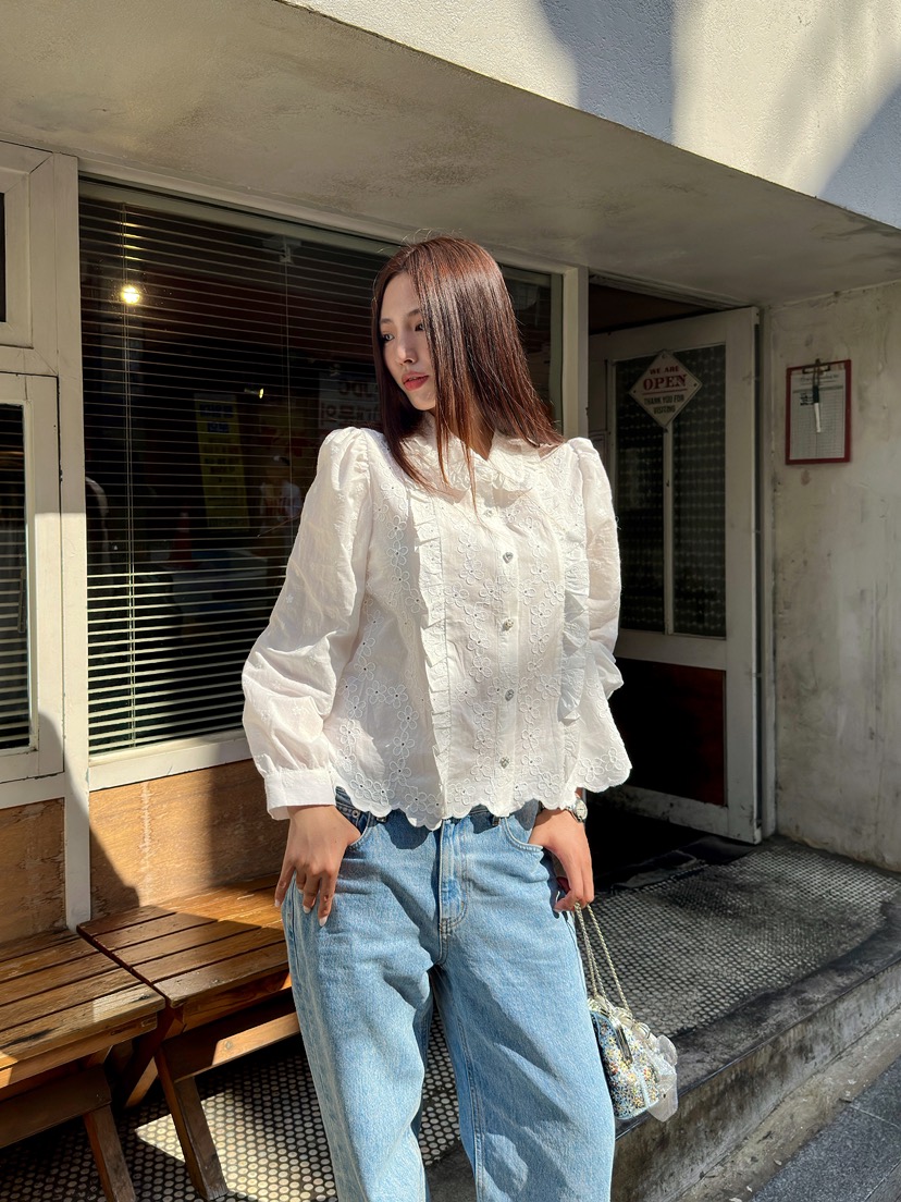 81 MARKET-L東大門直郵女士新品熱賣推薦休閑襯衫蕾絲衫81 MARKET-L襯衫/蕾絲衫
