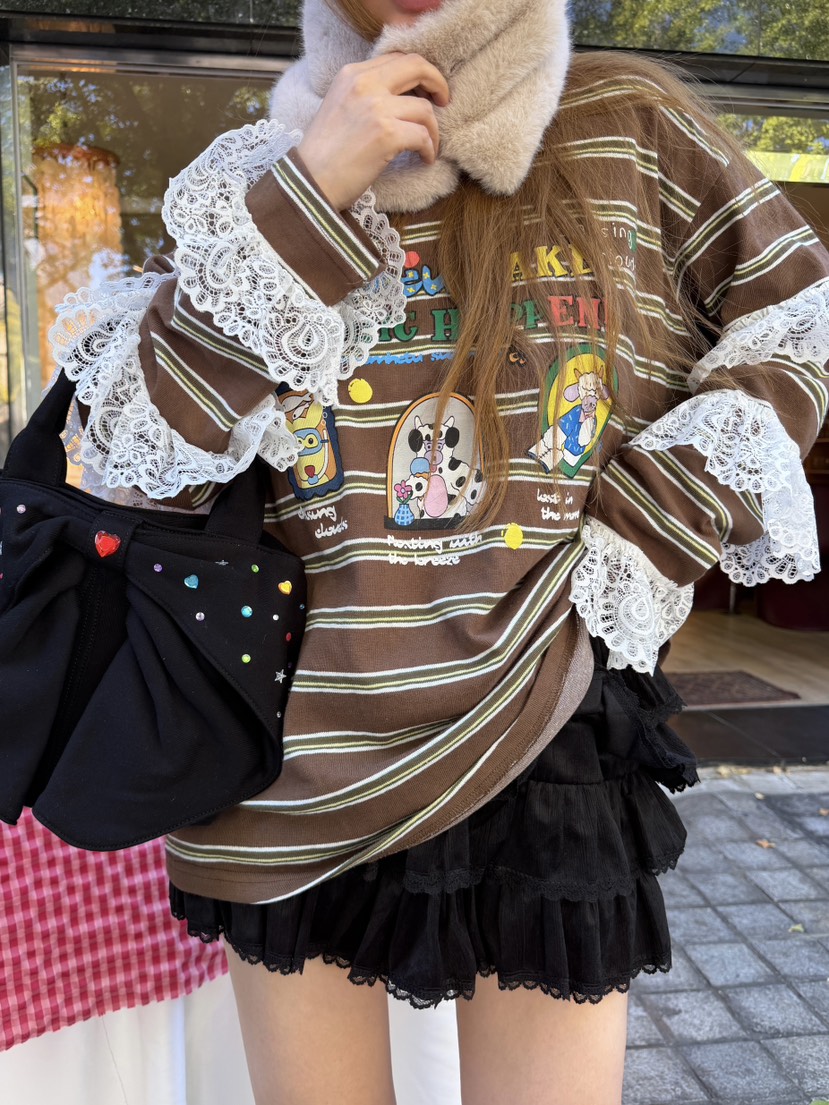 81 MARKET-L韓國代購女士新款熱賣人氣時尚休閑長袖T恤81 MARKET-L長袖T恤