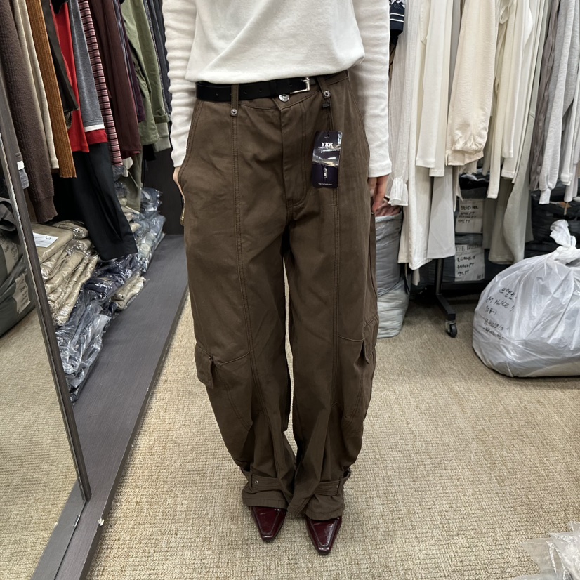 BRELLIN東大門實拍女裝新品人氣時尚休閑褲不含腰帶工裝褲BRELLIN休閑褲圖色1