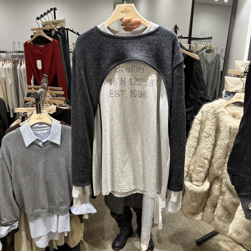 BRELLIN韓國代購女裝新品熱賣時尚真品推薦針織衫不含內搭BRELLIN針織衫圖色3