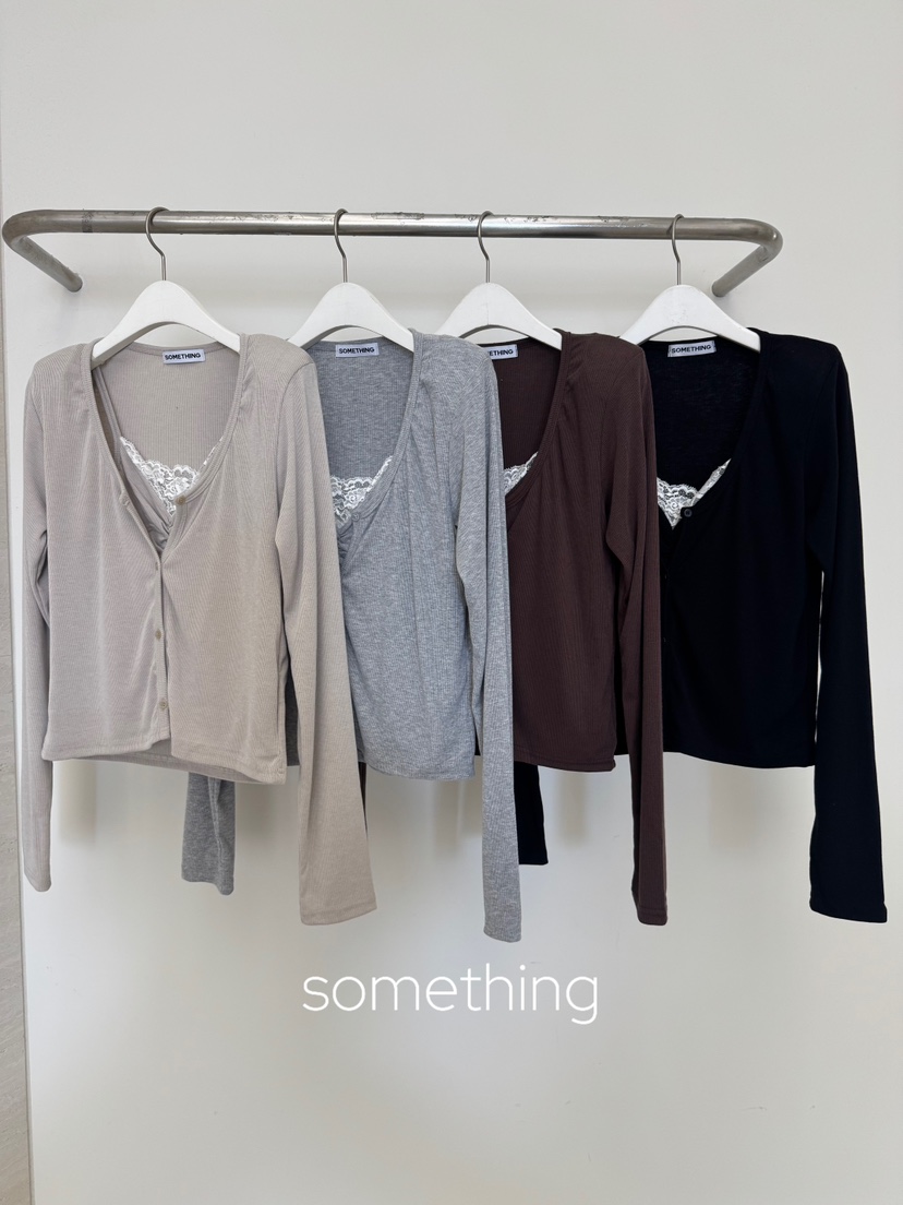 SOMETHING-L/FANCY韓國直郵女士新款真品人氣推薦長袖T恤SOMETHING-L/FANCY長袖T恤