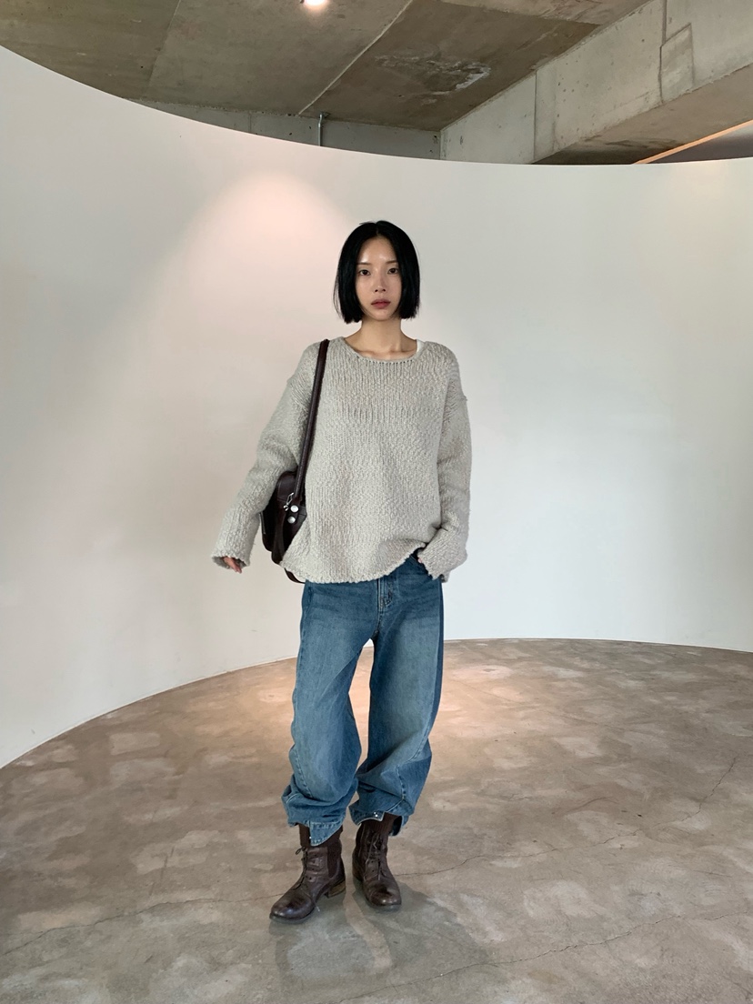 EE97韓國直郵女裝新款人氣時尚休閑熱賣真品推薦針織衫船領EE97針織衫