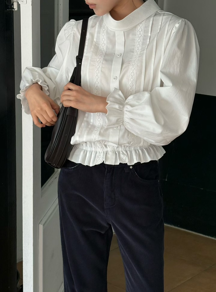 BINUS韓國直郵女士新品真品時尚推薦人氣休閑熱賣襯衫蕾絲衫BINUS襯衫/蕾絲衫