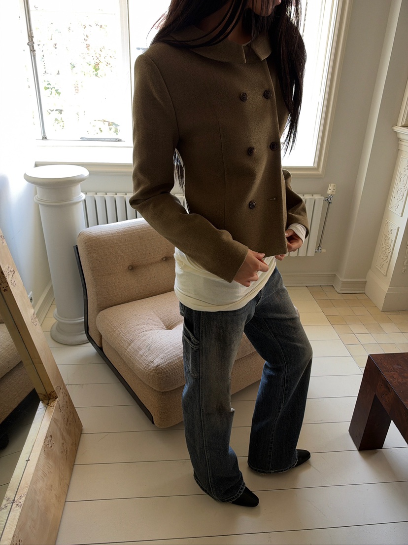 AWESOME SAUCE韓國直郵女裝新品熱賣人氣時尚推薦短款大衣AWESOME SAUCE短款大衣