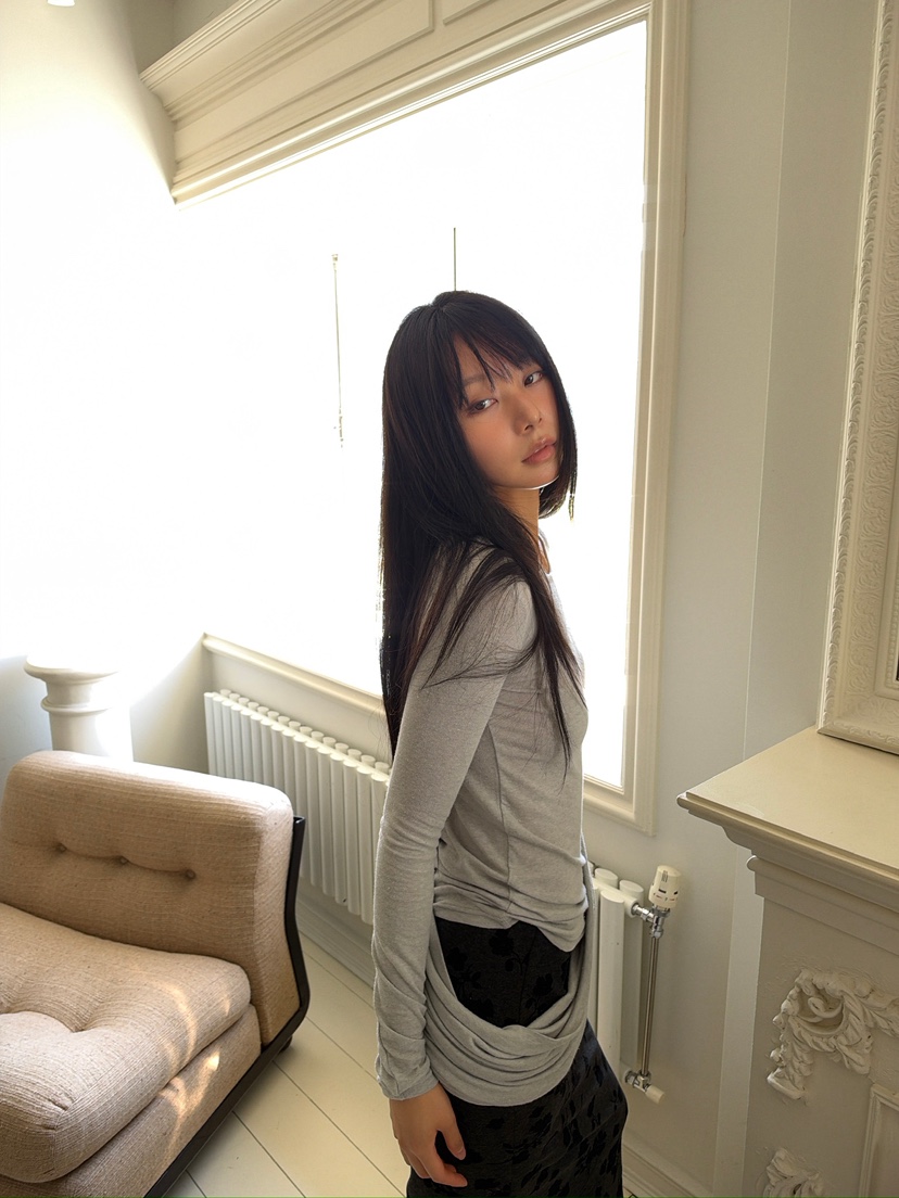 AWESOME SAUCE東大門代購女裝新品休閑時尚長袖T恤安哥拉AWESOME SAUCE長袖T恤