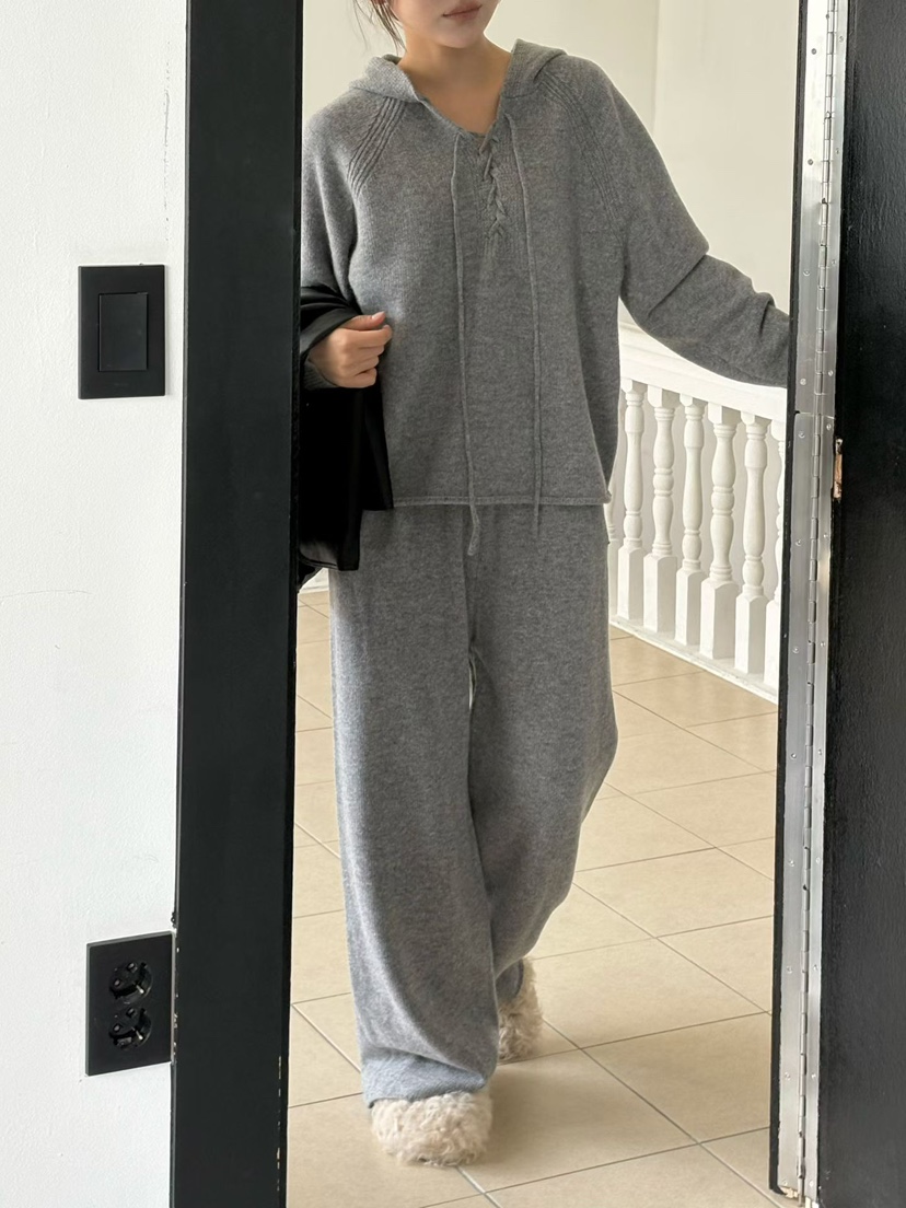 BINUS東大門代購女士新品時尚熱賣人氣推薦真品針織衫兜帽BINUS針織衫