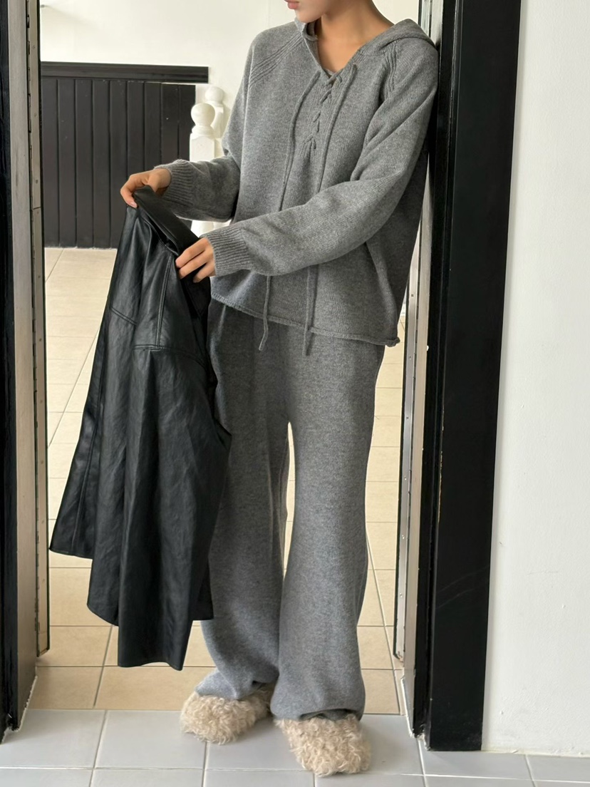 BINUS東大門代購女士新品時尚熱賣人氣推薦真品針織衫兜帽BINUS針織衫