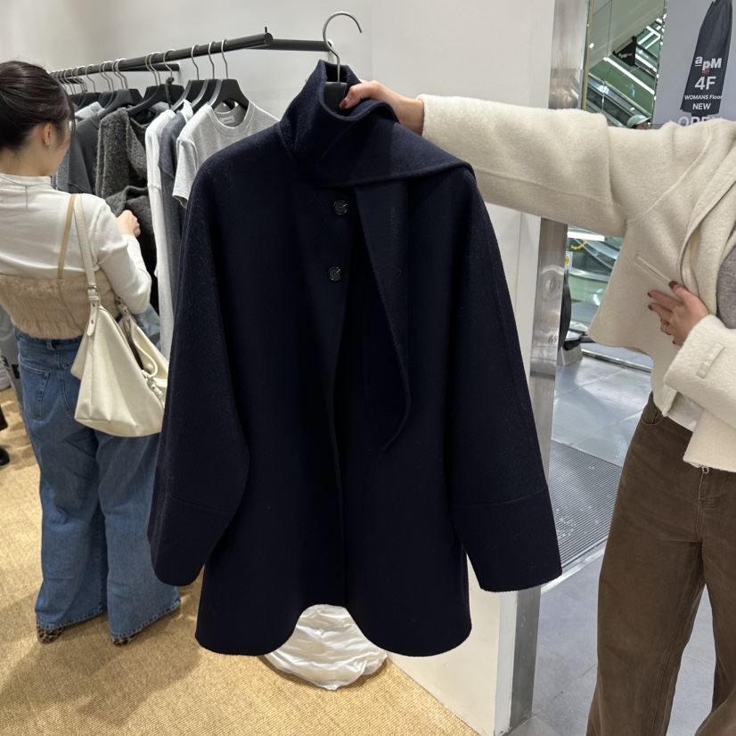 GARDEN LAYER韓國直郵女士新款真品時尚中長款大衣披肩經典GARDEN LAYER中長款大衣圖色2