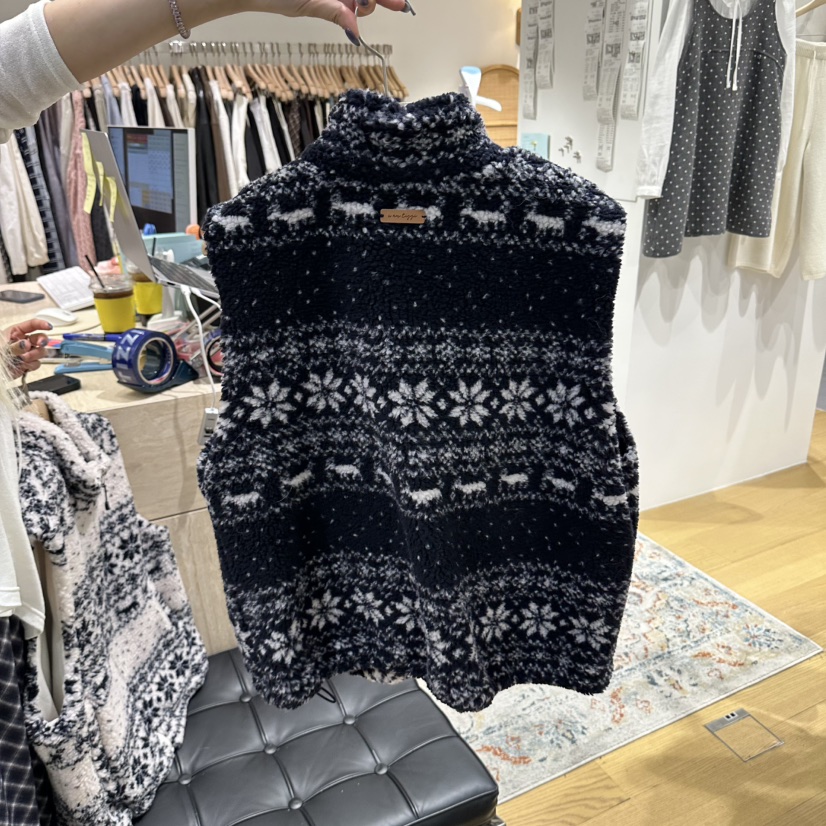 TIZZI韓國代購女士新款休閑推薦人氣真品時尚熱賣馬甲北歐TIZZI馬甲