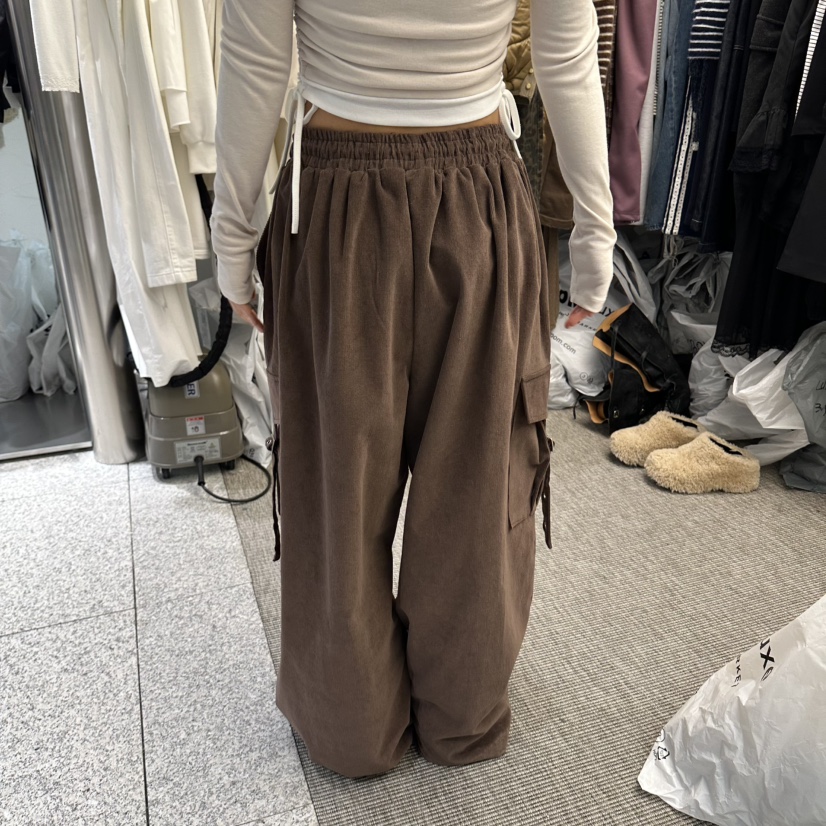 VIRKIN東大門直郵女裝新款時尚真品休閑休閑褲燈芯絨鏤空VIRKIN休閑褲
