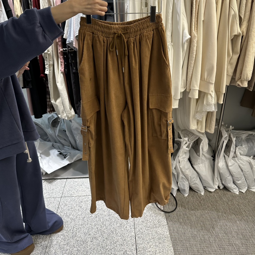 VIRKIN東大門直郵女裝新款時尚真品休閑休閑褲燈芯絨鏤空VIRKIN休閑褲圖色3