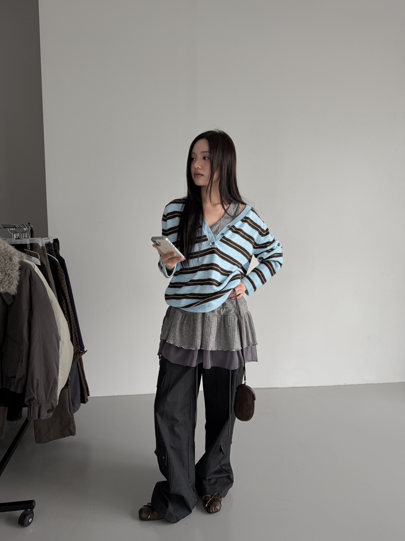 OUTLANDER韓國直郵女士新品時尚熱賣真品休閑推薦人氣針織衫OUTLANDER針織衫