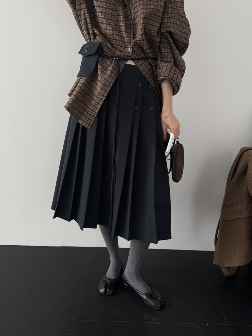 OUTLANDER韓國直郵女裝新品熱賣休閑時尚推薦半身裙中短裙OUTLANDER半身裙/中短裙