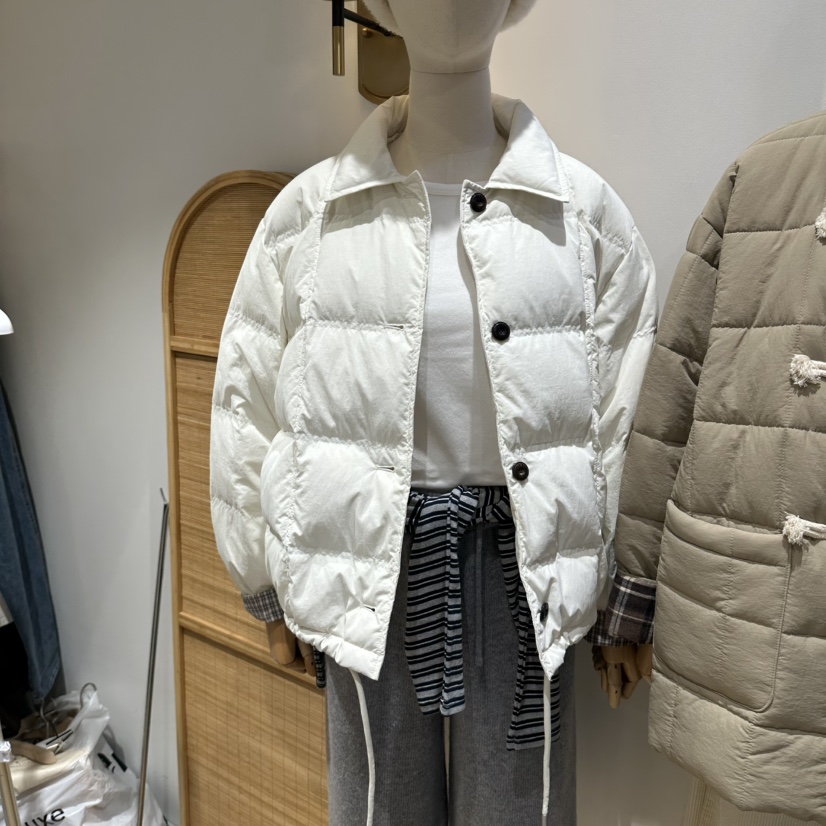 TIZZI東大門實拍女裝新款推薦時尚真品短款羽絨服羽絨服格子TIZZI短款羽絨服圖色1