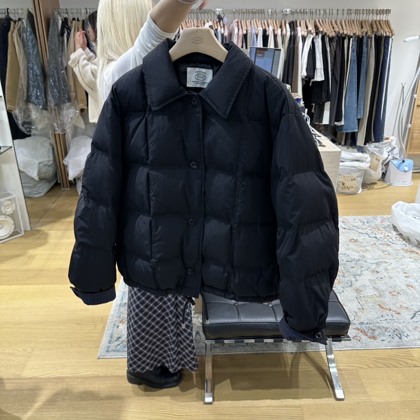 TIZZI東大門實拍女裝新款推薦時尚真品短款羽絨服羽絨服格子TIZZI短款羽絨服圖色3