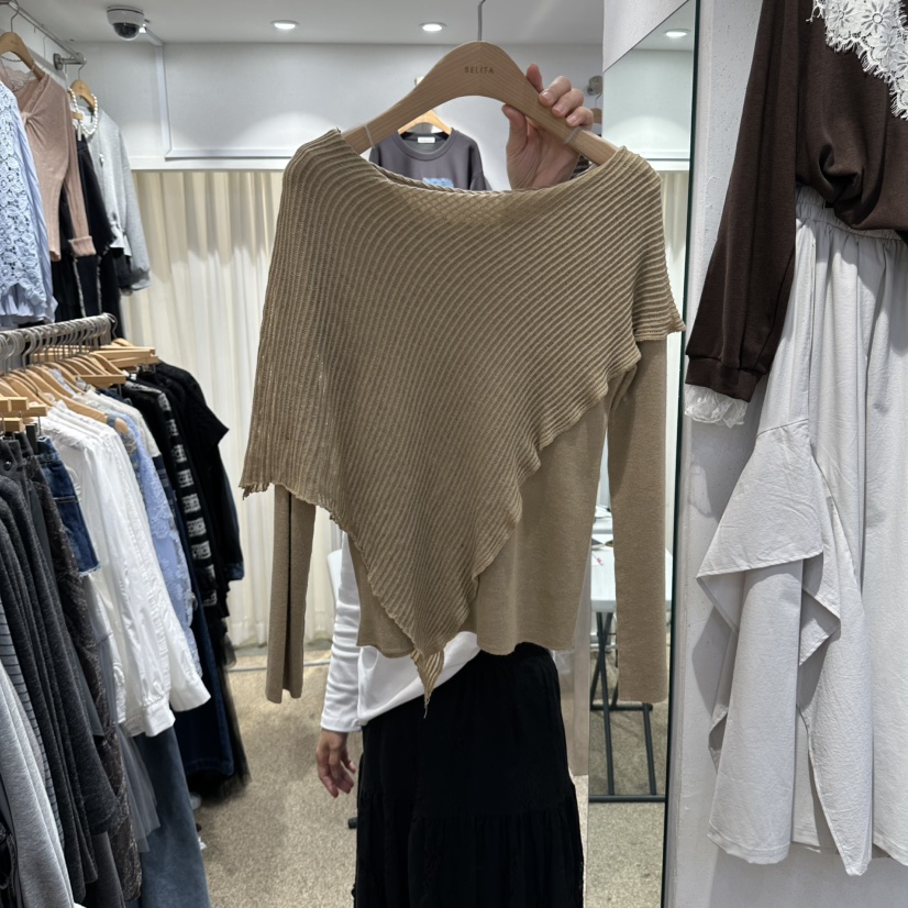 BELITA東大門實拍女裝新品真品時尚熱賣推薦休閑針織衫斗篷BELITA針織衫圖色2