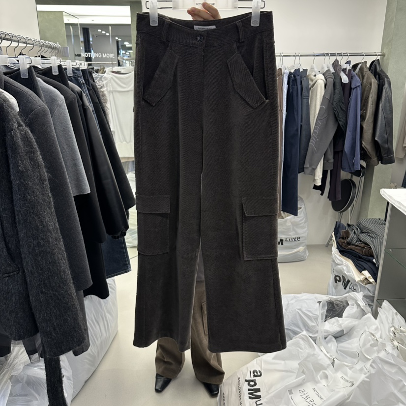 NOTHING MORE韓國代購女裝新品推薦熱賣休閑人氣真品休閑褲NOTHING MORE休閑褲圖色2棕色
