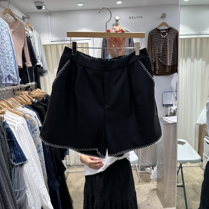 BELITA東大門代購女士新品熱賣時尚推薦人氣休閑真品短褲BELITA短褲圖色2黑色