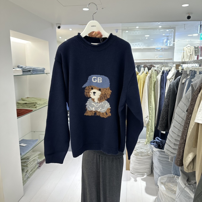 GABRIELLE韓國直郵女裝新品真品推薦熱賣休閑人氣時尚毛衣GABRIELLE毛衣圖色1藍色