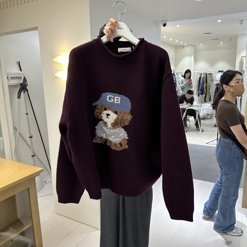 GABRIELLE韓國直郵女裝新品真品推薦熱賣休閑人氣時尚毛衣GABRIELLE毛衣圖色2紅色