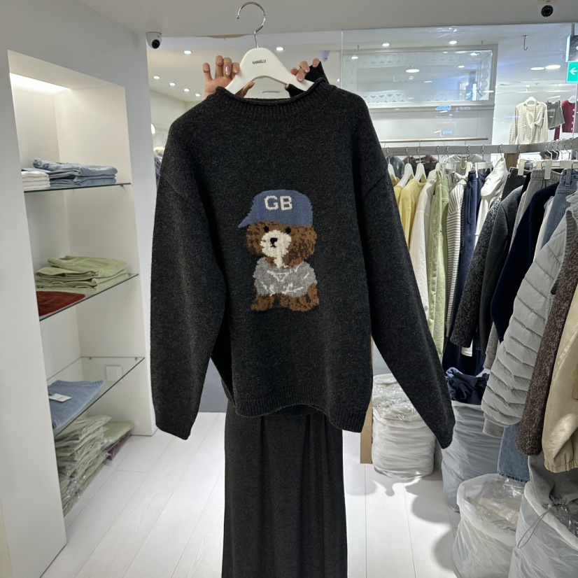 GABRIELLE韓國直郵女裝新品真品推薦熱賣休閑人氣時尚毛衣GABRIELLE毛衣圖色3墨色