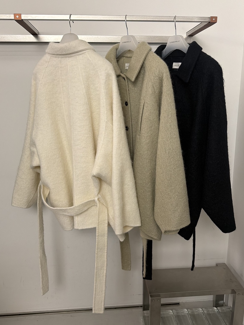 LONDON FLAT韓國代購女士新品真品休閑時尚中長款大衣手工LONDON FLAT中長款大衣